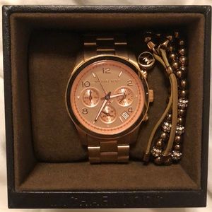 Michael Kors Rose Gold watch with bracelet